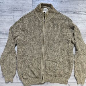 LL bean full zip knit sweater jacket size large